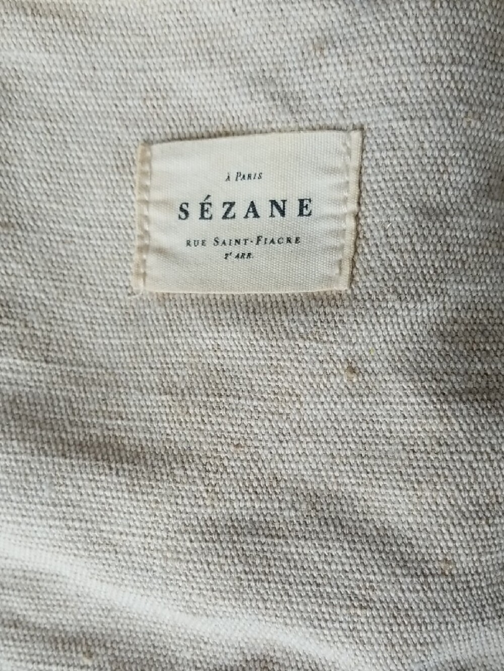 Sezane ECRU maxi canvas tote bag - Picture 4 of 10